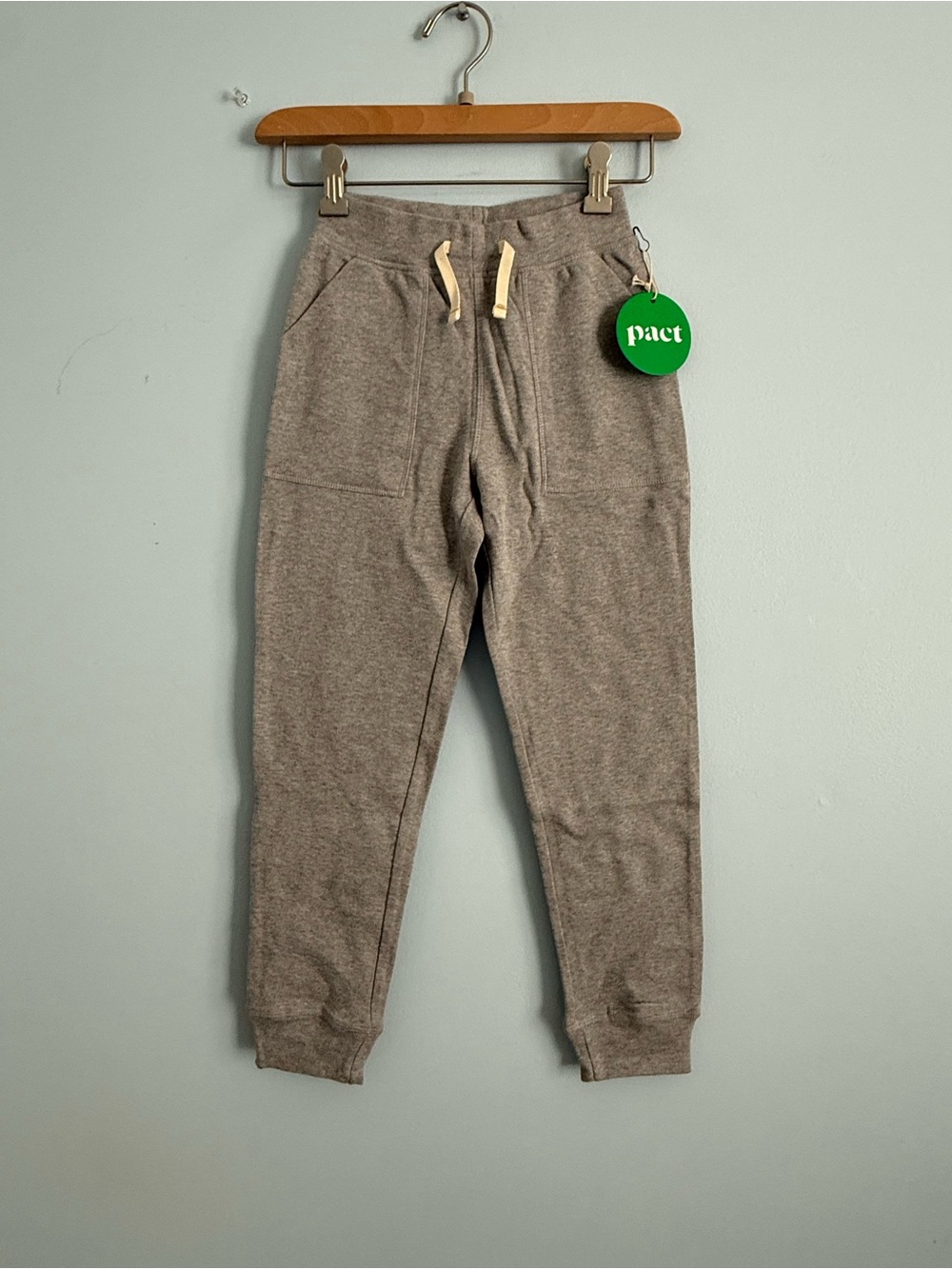 PACT Kids Organic Cotton Jogger Pants Heather Grey Size 6K Unisex NWT